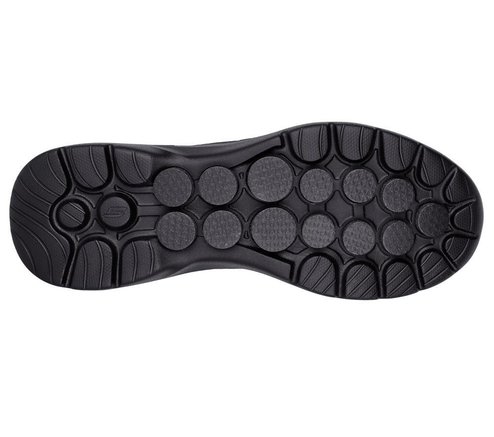 Men Skechers GO WALK 6 - Compete Lace Up Black  USA |  0127-TNBLJ
