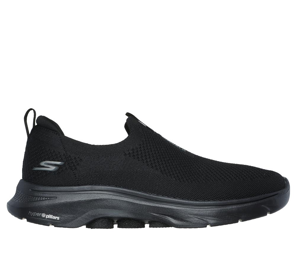 Men Skechers GO WALK 7 Slip On Shoes Black  USA |  2370-UEHPV