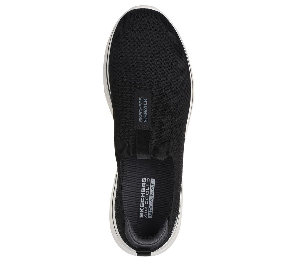 Men Skechers GO WALK 7 Sneakers Black / Charcoal  USA |  8970-OHAFJ