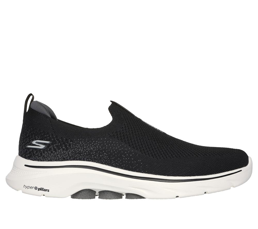 Men Skechers GO WALK 7 Sneakers Black / Charcoal  USA |  8970-OHAFJ