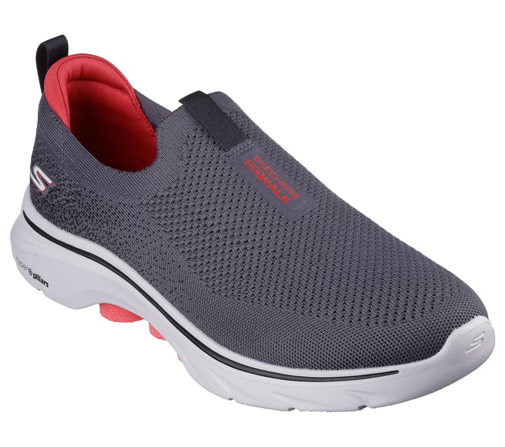 Men Skechers GO WALK 7 Sneakers Charcoal / Black  USA |  1043-VURAF