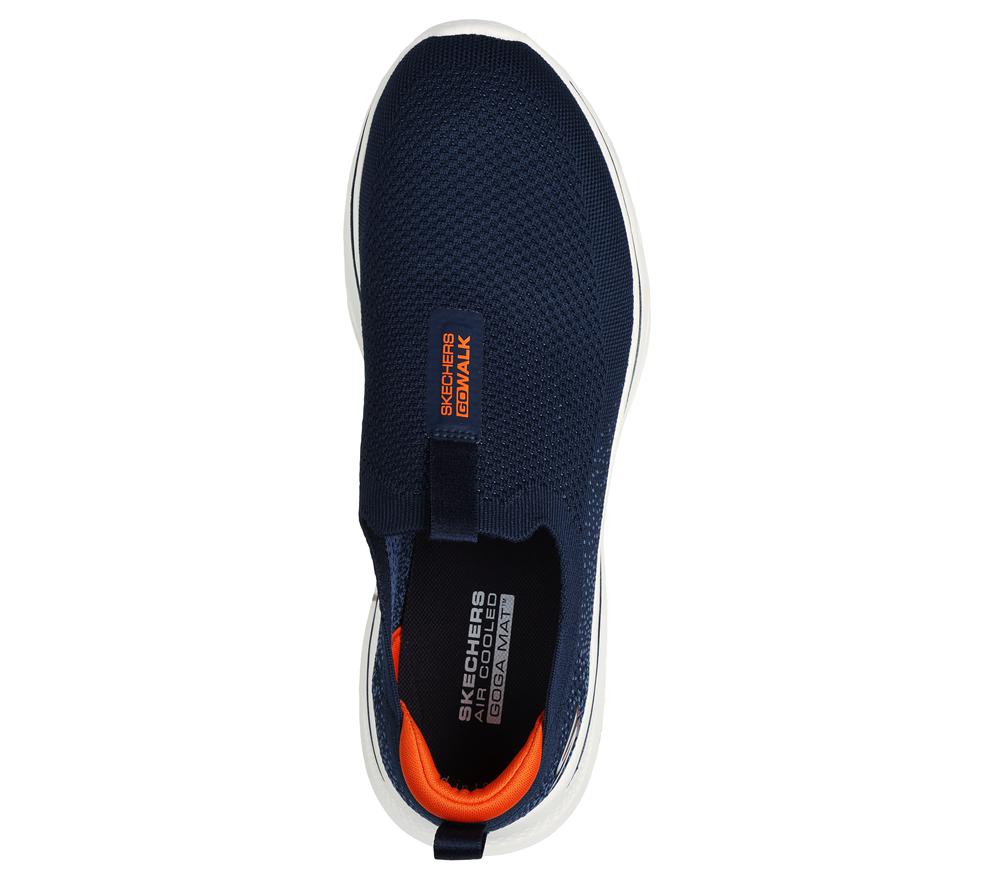 Men Skechers GO WALK 7 Sneakers Navy / Orange  USA |  9372-HLQCU