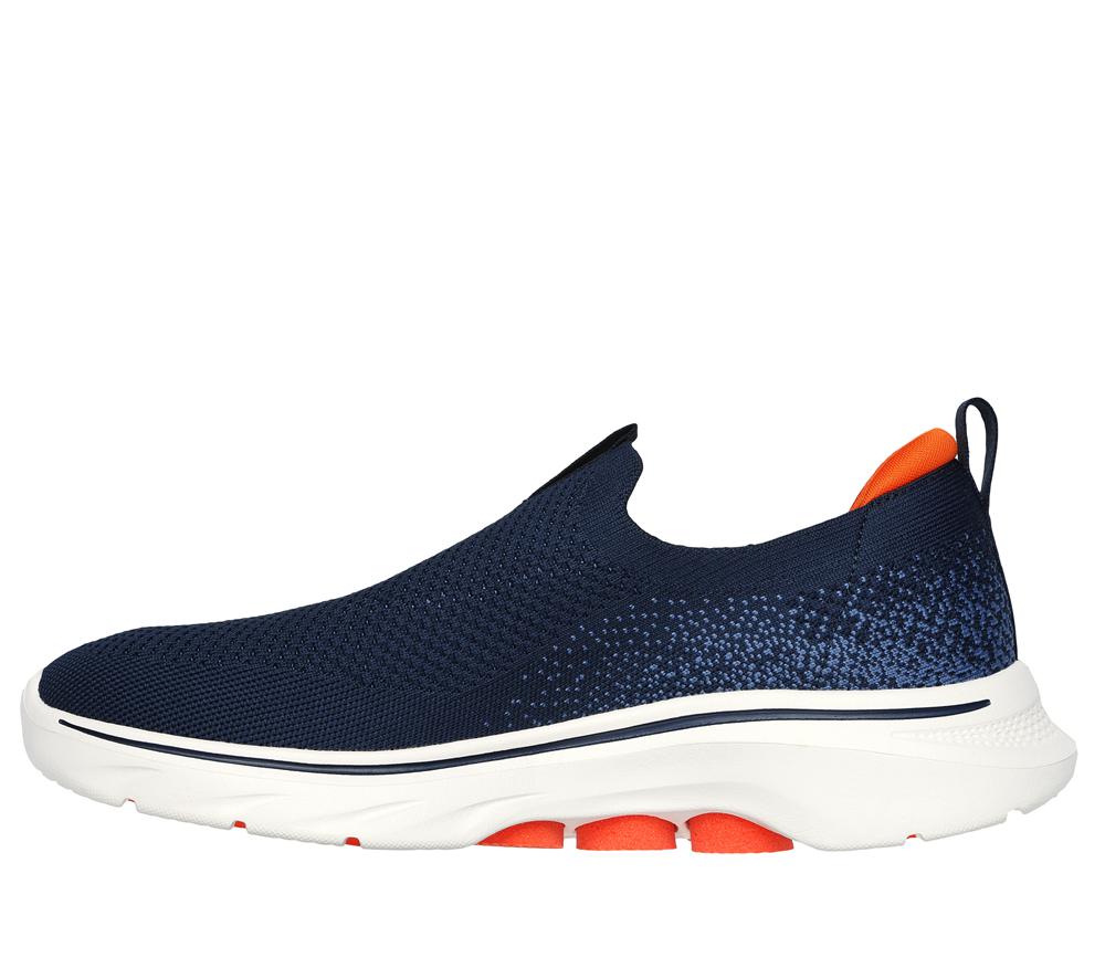Men Skechers GO WALK 7 Sneakers Navy / Orange  USA |  9372-HLQCU