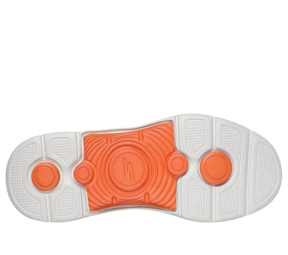 Men Skechers GO WALK Arch Fit 2.0 - Idyllic 2 Lace Up Charcoal / Orange  USA |  8631-REQAW