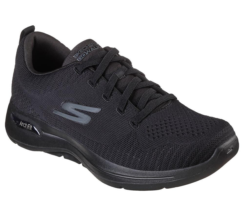 Men Skechers GO WALK Arch Fit - Grand Select Sneakers Black  USA |  2816-PUAIF
