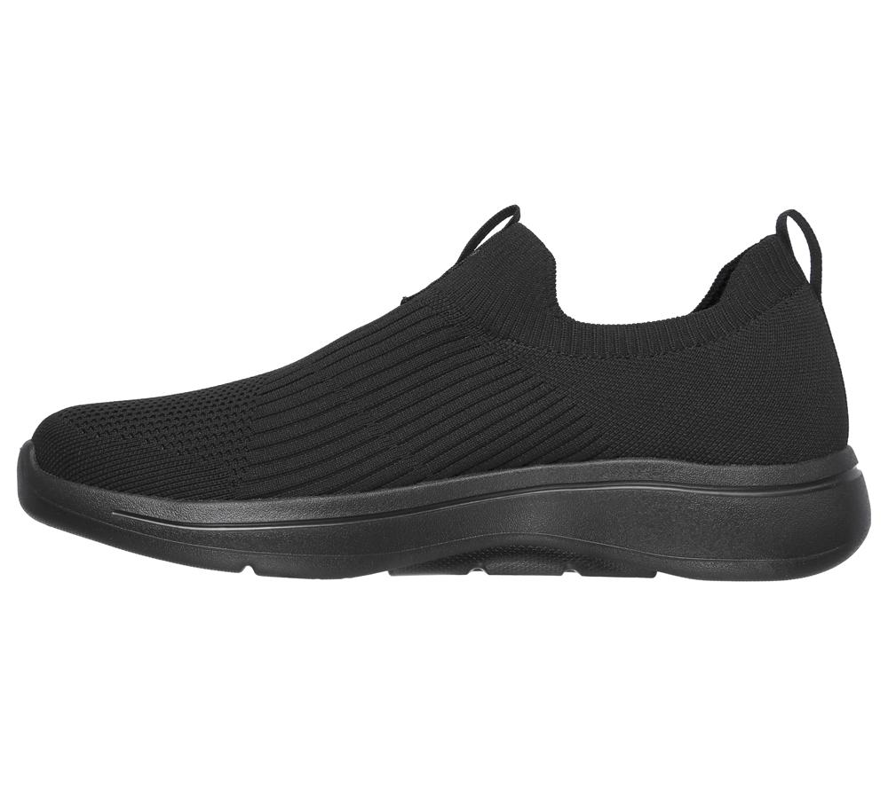 Men Skechers GO WALK Arch Fit - Iconic Slip On Shoes Black  USA |  6530-QCGDU