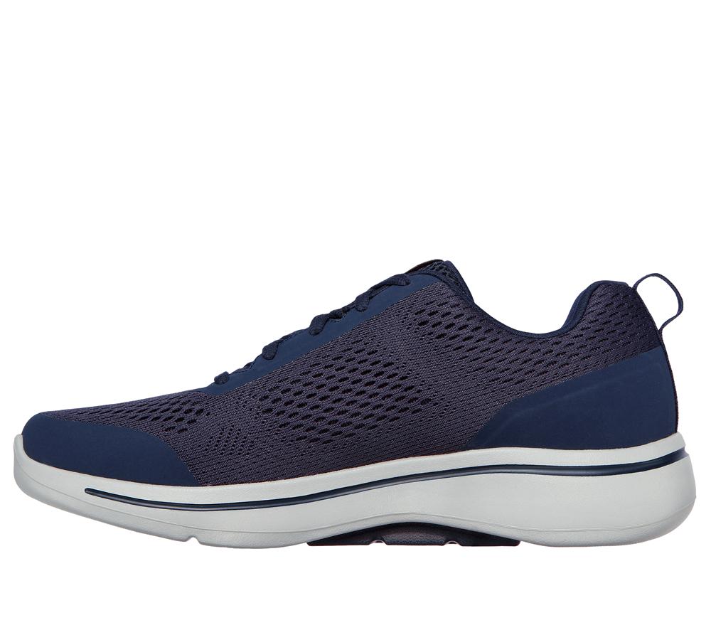Men Skechers GO WALK Arch Fit - Idyllic Lace Up Navy / Gold  USA |  7546-UPAXY