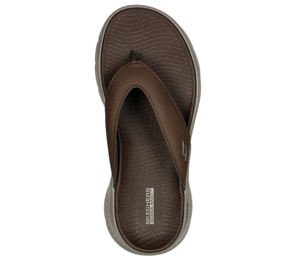 Men Skechers GO WALK Flex Sandal - Vallejo Sandals Chocolate Brown  USA |  0165-GSMXP