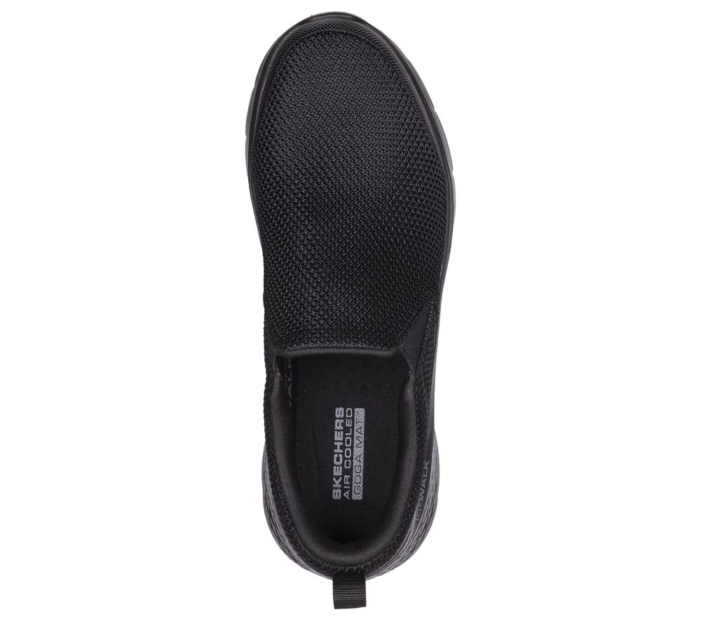Men Skechers GO WALK Flex - Impeccable II Slip On Shoes Black  USA |  7849-HAYSZ