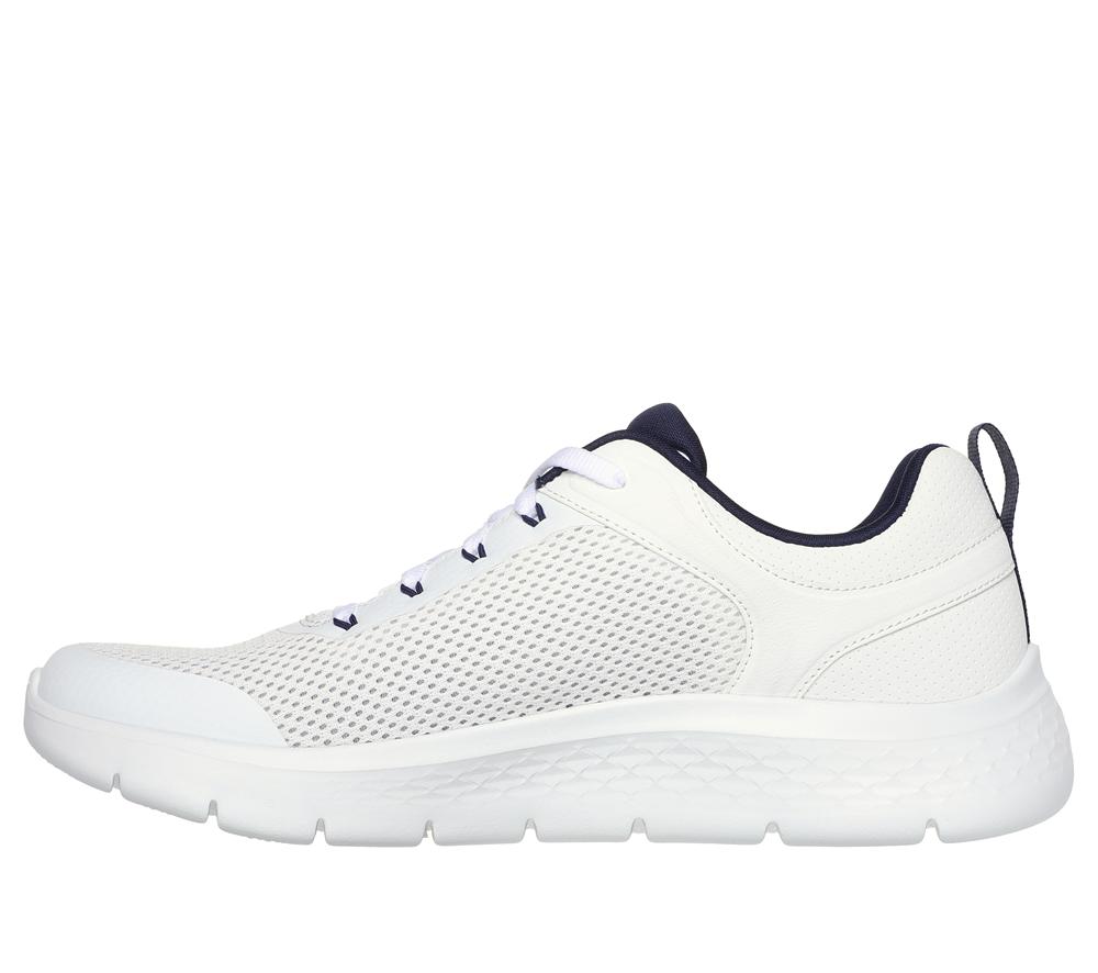 Men Skechers GO WALK Flex - Independent Lace Up White / Navy  USA |  5342-RQAPN