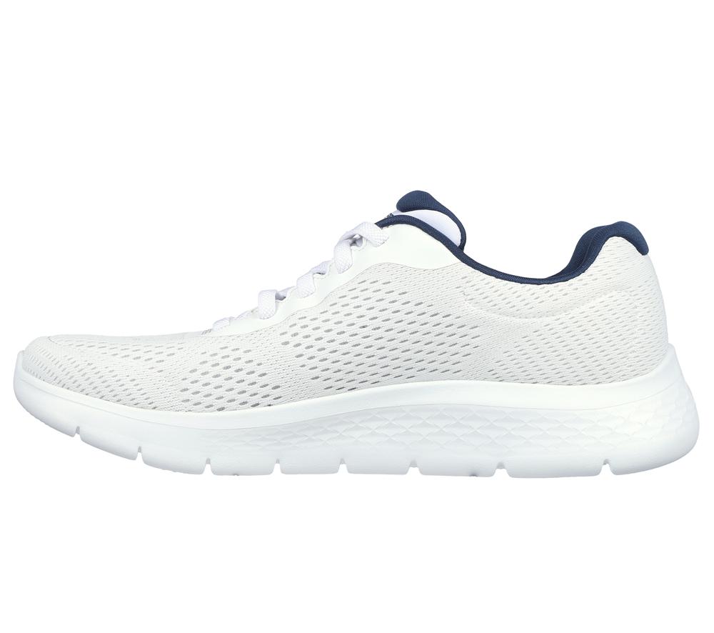 Men Skechers GO WALK Flex - Remark Lace Up White / Navy  USA |  8975-TOZBW