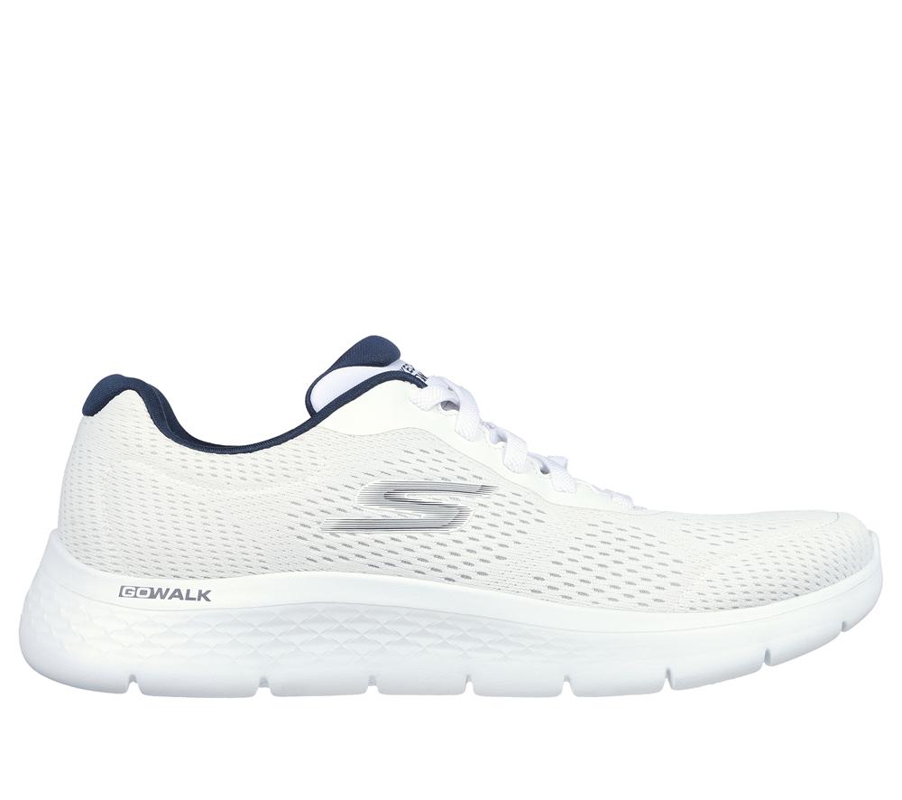 Men Skechers GO WALK Flex - Remark Lace Up White / Navy  USA |  8975-TOZBW