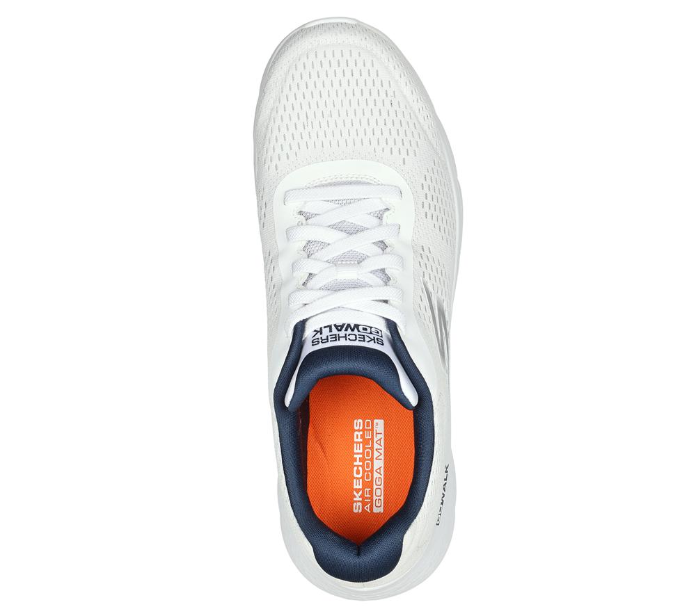 Men Skechers GO WALK Flex - Remark Sneakers White / Navy  USA |  1328-UJWOQ