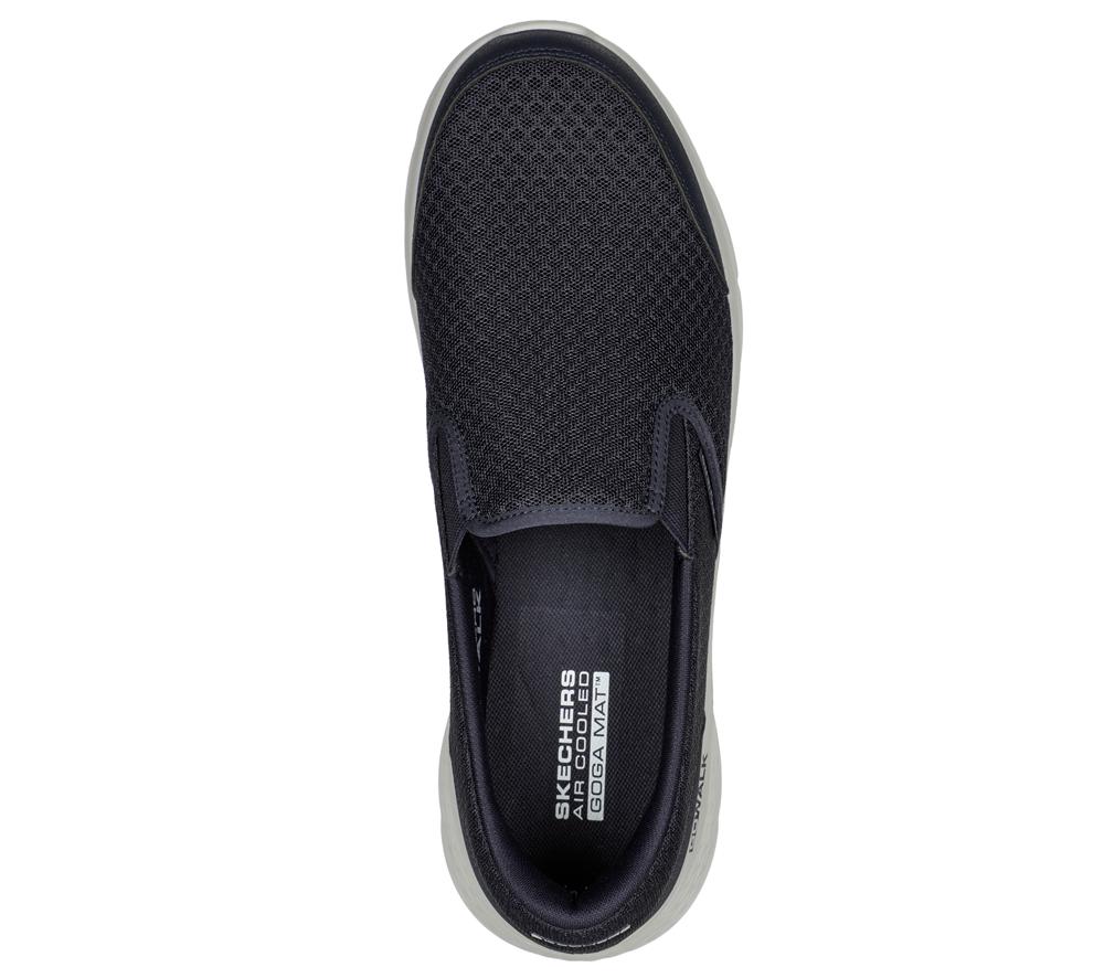 Men Skechers GO WALK Flex - Request Slip On Shoes Navy / Gray  USA |  2809-RWOXC