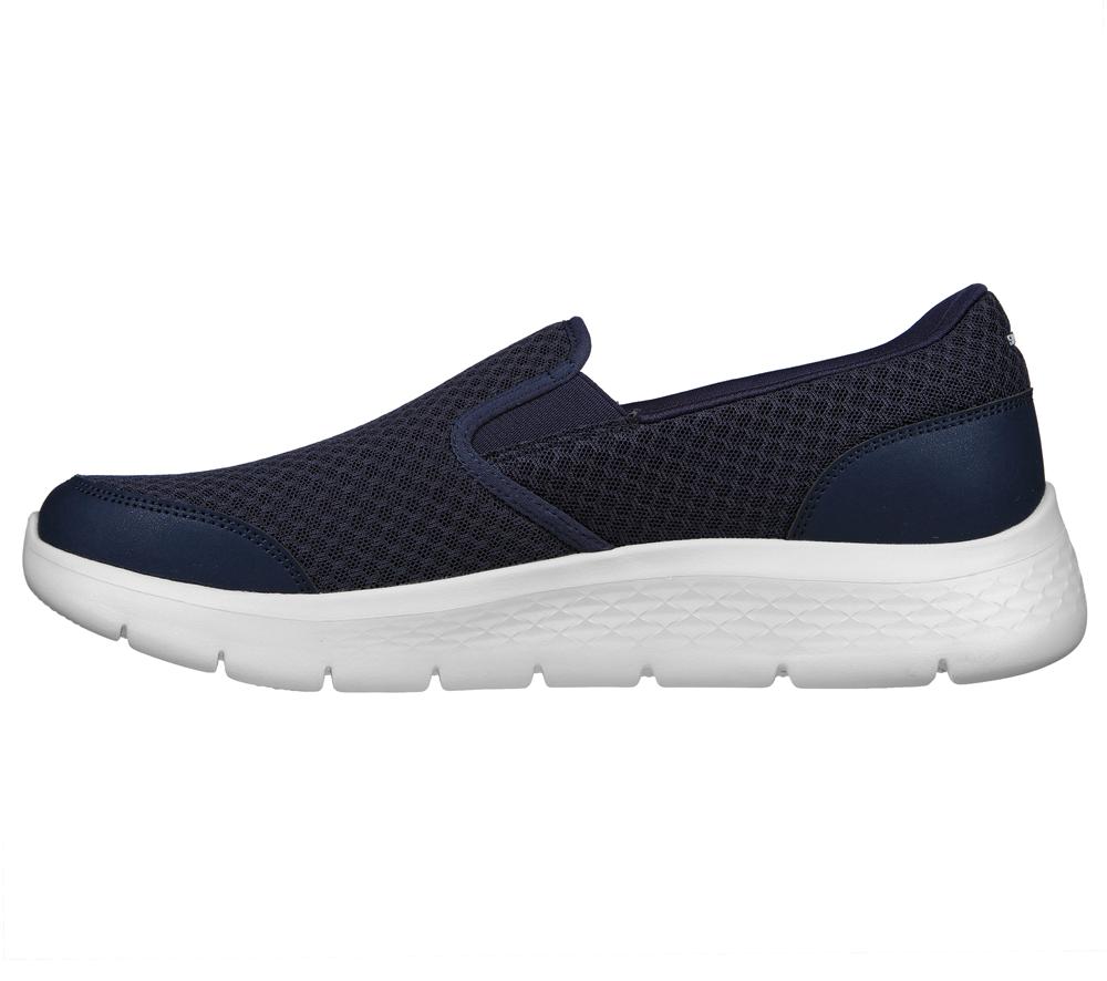Men Skechers GO WALK Flex - Request Sneakers Navy / Gray  USA |  7395-PWFYI
