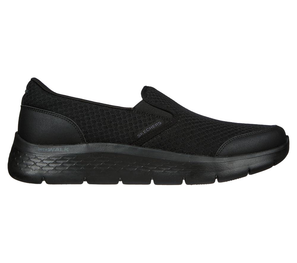 Men Skechers GO WALK Flex - Request Sneakers Black  USA |  5806-VCMZJ