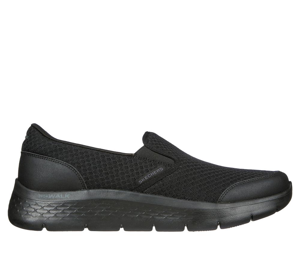 Men Skechers GO WALK Flex - Request Sneakers Black  USA |  5806-VCMZJ