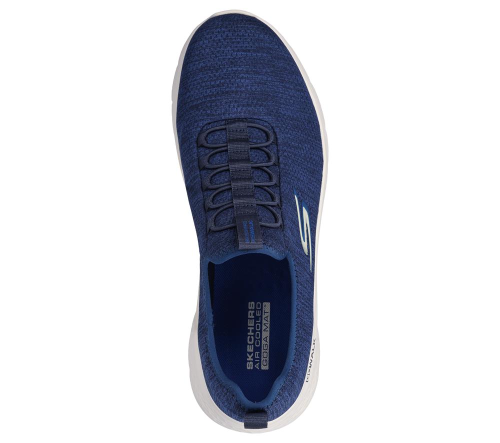 Men Skechers GO WALK Flex - Ultra Slip On Shoes Navy / Blue  USA |  2598-AYOSH