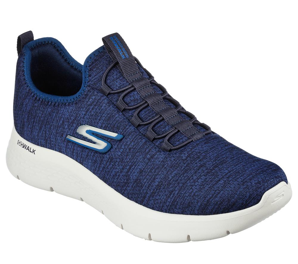 Men Skechers GO WALK Flex - Ultra Slip On Shoes Navy / Blue  USA |  2598-AYOSH