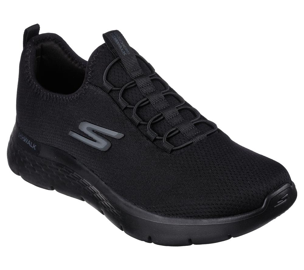 Men Skechers GO WALK Flex - Ultra Slip On Shoes Black  USA |  3806-JBHUF