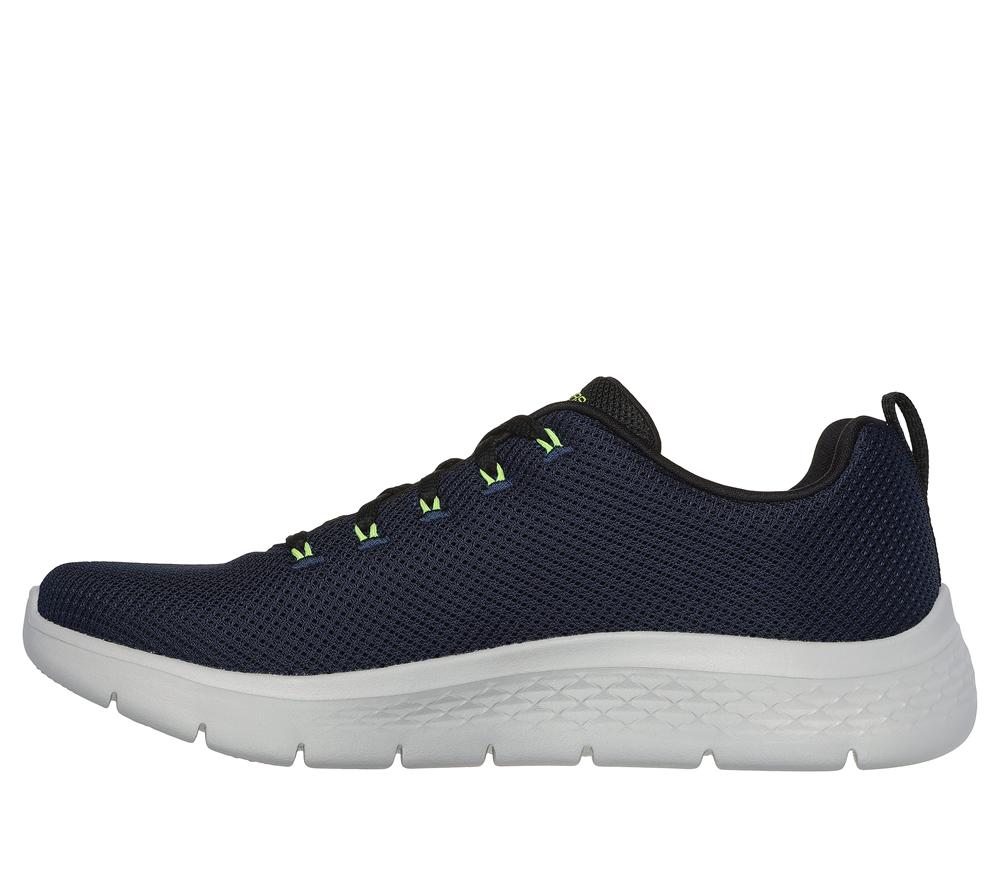 Men Skechers GO WALK Flex - Vespid Sneakers Navy / Lime  USA |  3860-TEAJX