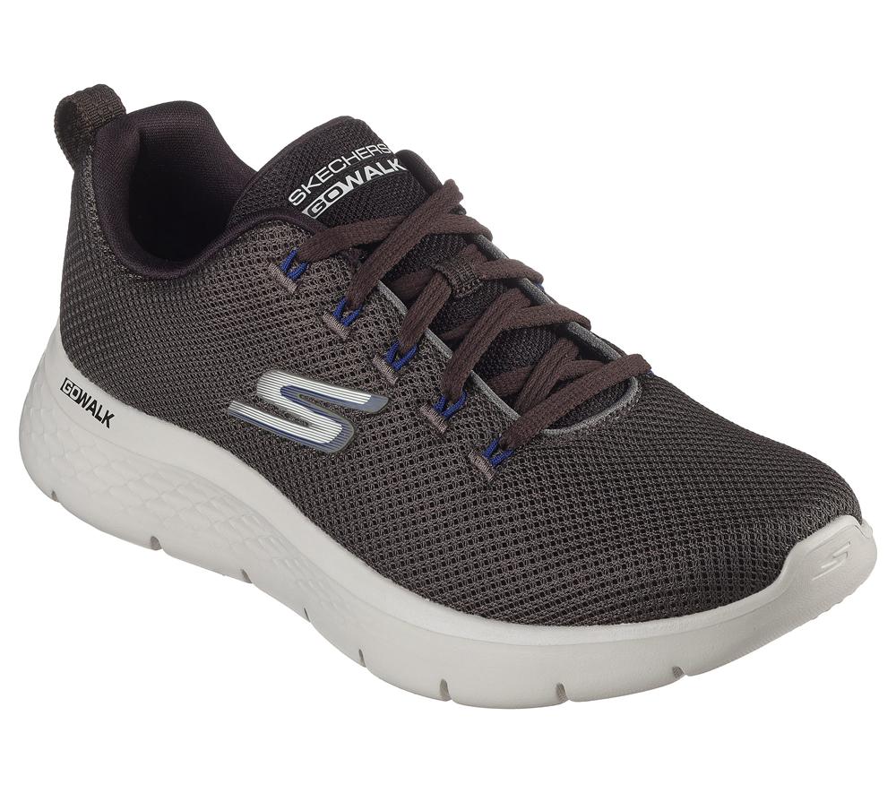 Men Skechers GO WALK Flex - Vespid Sneakers Brown  USA |  4187-EPRTC