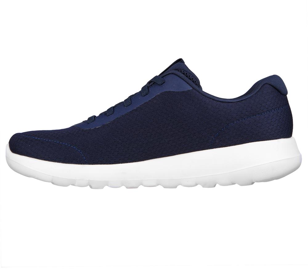 Men Skechers GO WALK Max - Midshore Sneakers Navy / Orange  USA |  9571-MDIEK