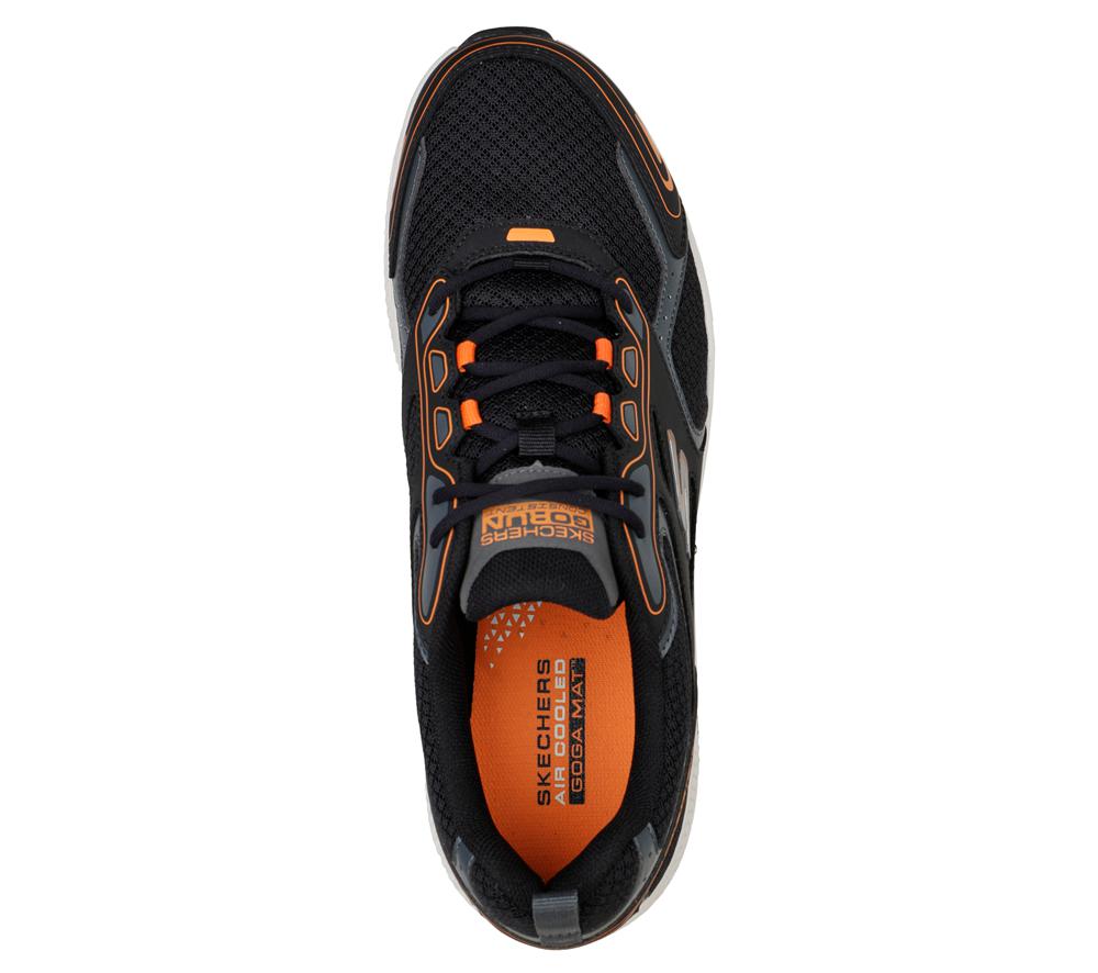 Men Skechers GOrun Consistent Lace Up Black / Orange  USA |  5193-KWSYI