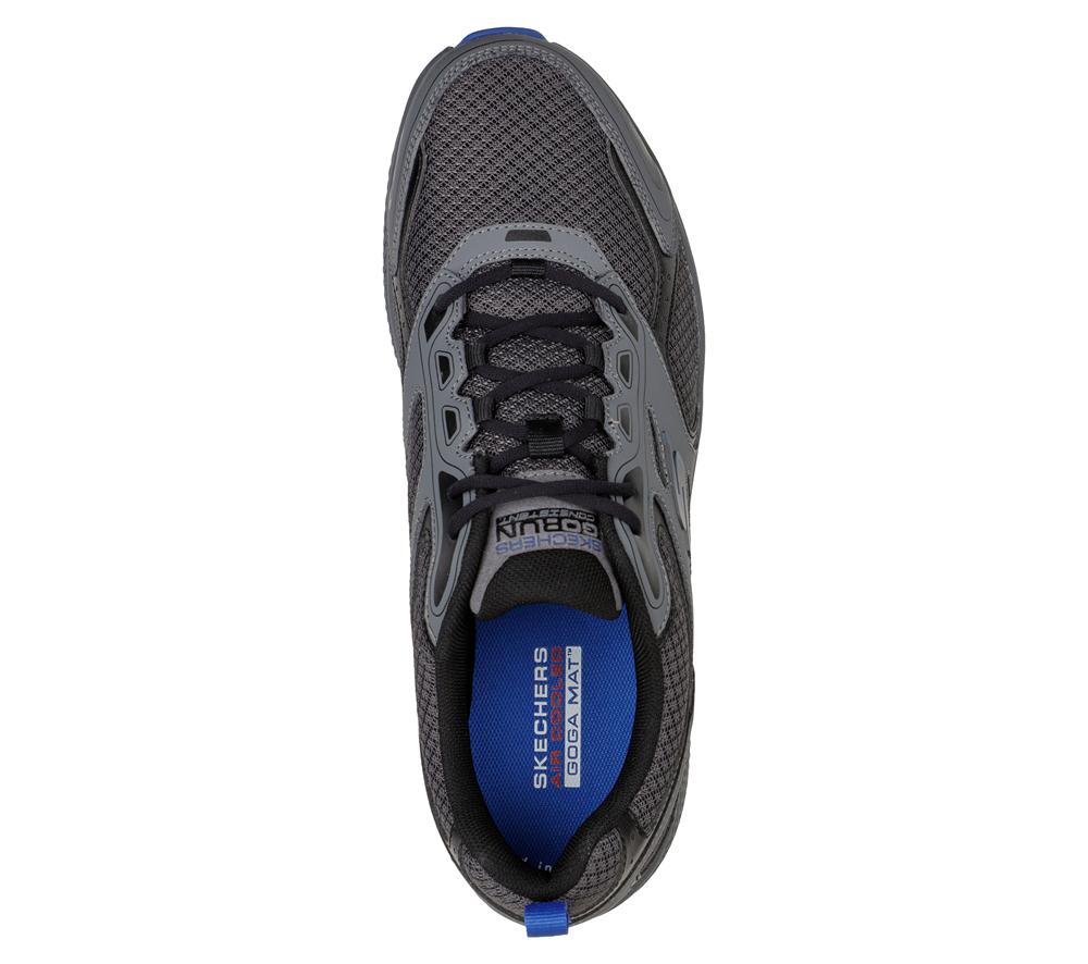 Men Skechers GOrun Consistent Lace Up Charcoal / Blue  USA |  6582-WBVOT