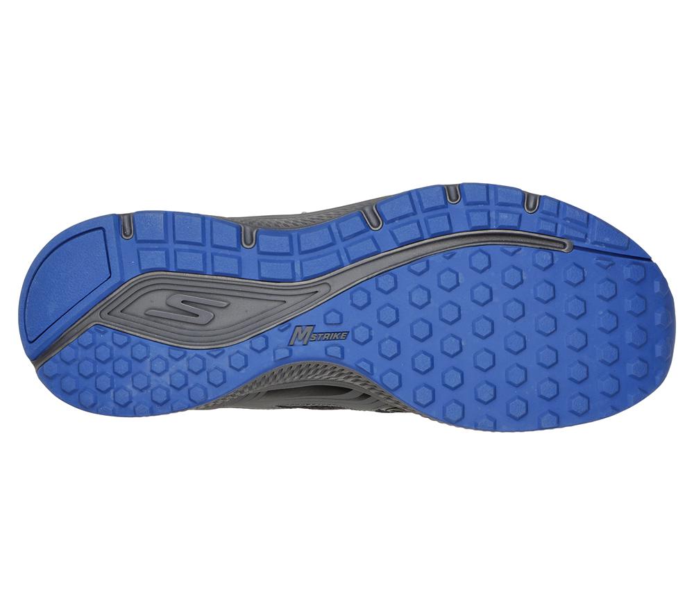 Men Skechers GOrun Consistent Lace Up Charcoal / Blue  USA |  6582-WBVOT