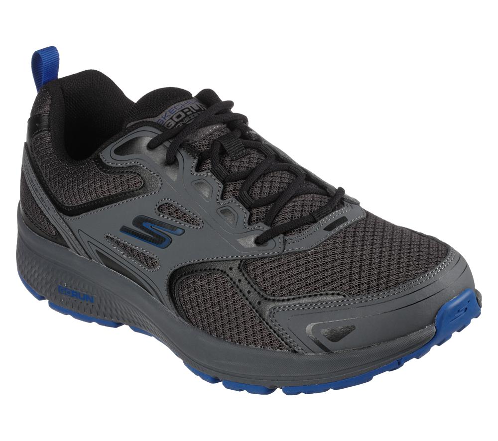 Men Skechers GOrun Consistent Lace Up Charcoal / Blue  USA |  6582-WBVOT