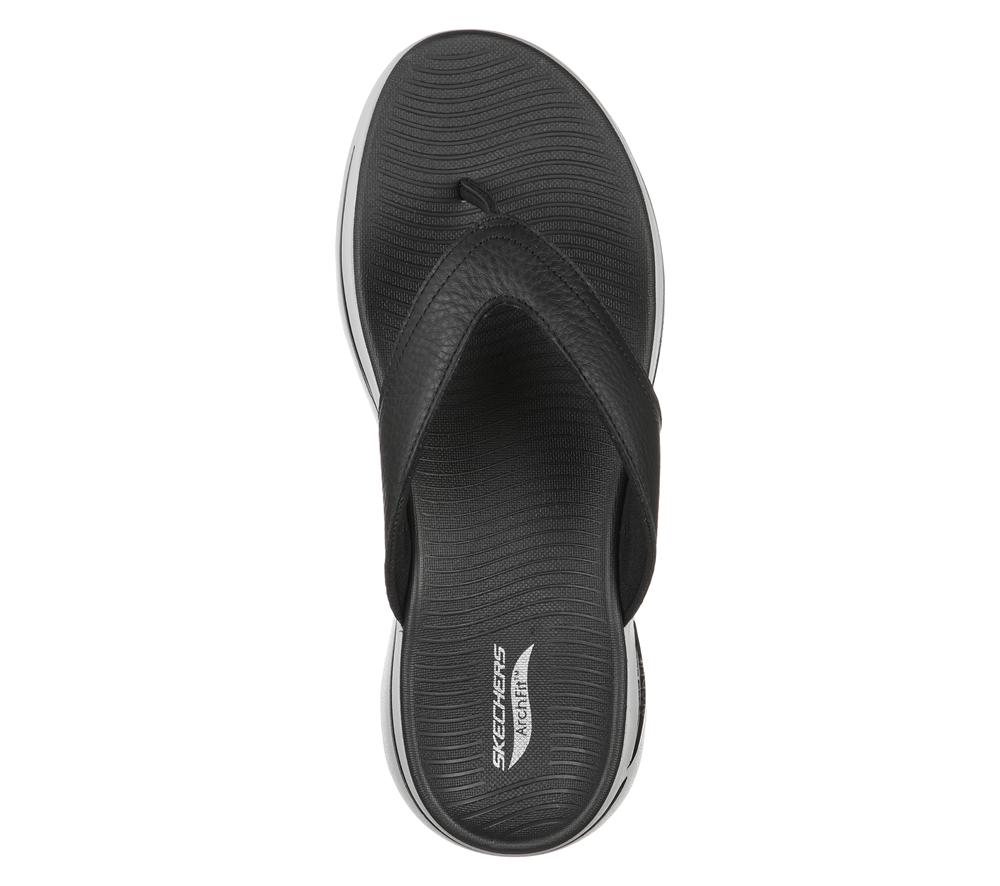 Men Skechers GOwalk Arch Fit Sandal Sandals Black / Grey  USA |  2507-ABZWG