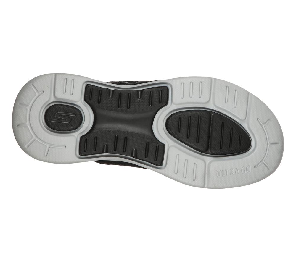 Men Skechers GOwalk Arch Fit Sandal Sandals Black / Grey  USA |  2507-ABZWG