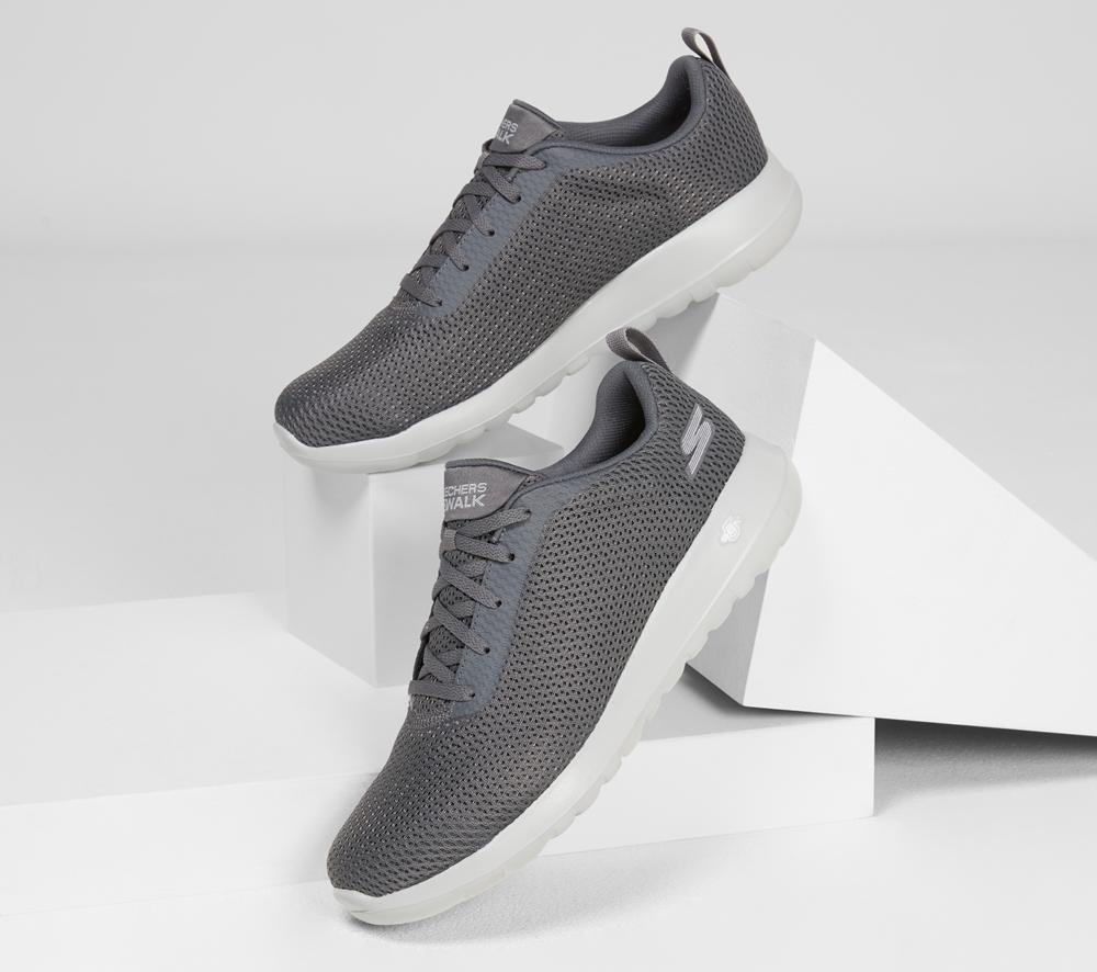 Men Skechers GOwalk Max - Effort Lace Up Charcoal  USA |  7164-ZRUWJ