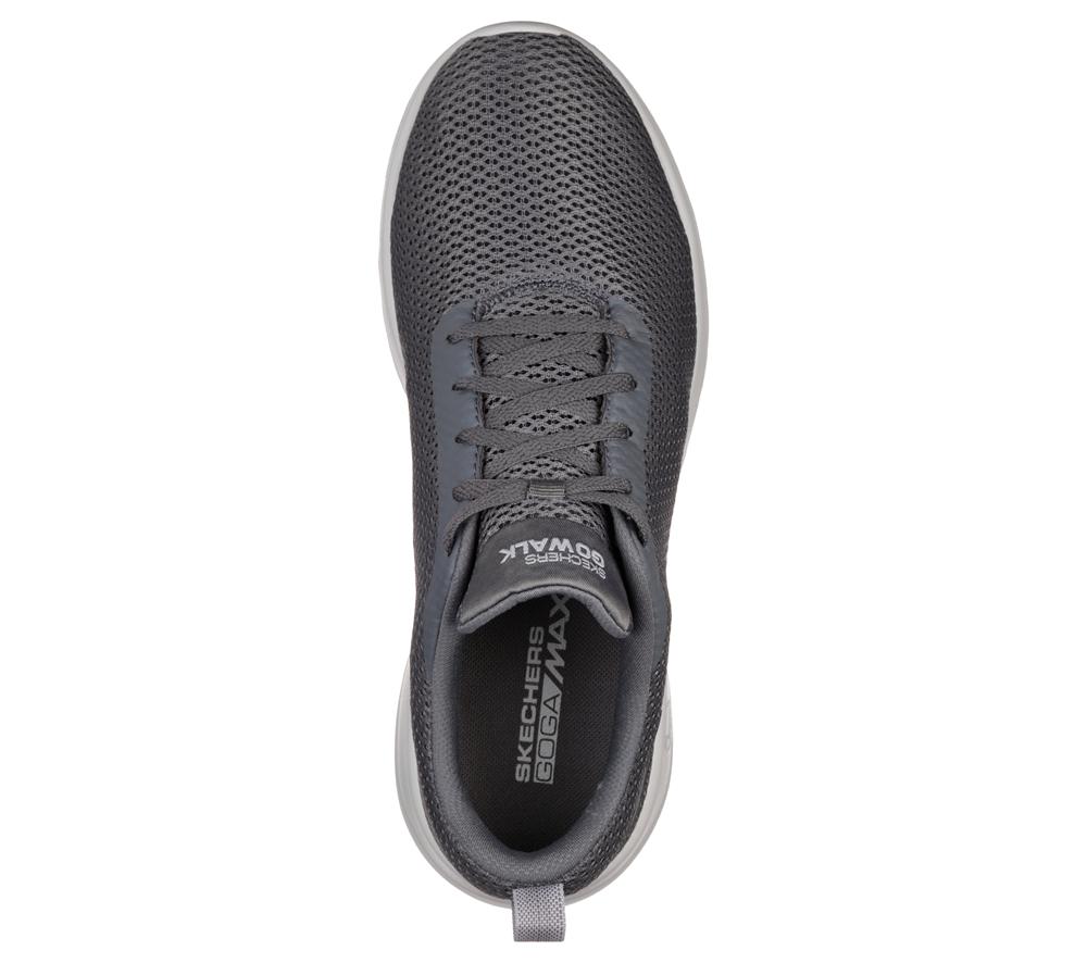 Men Skechers GOwalk Max - Effort Lace Up Charcoal  USA |  7164-ZRUWJ