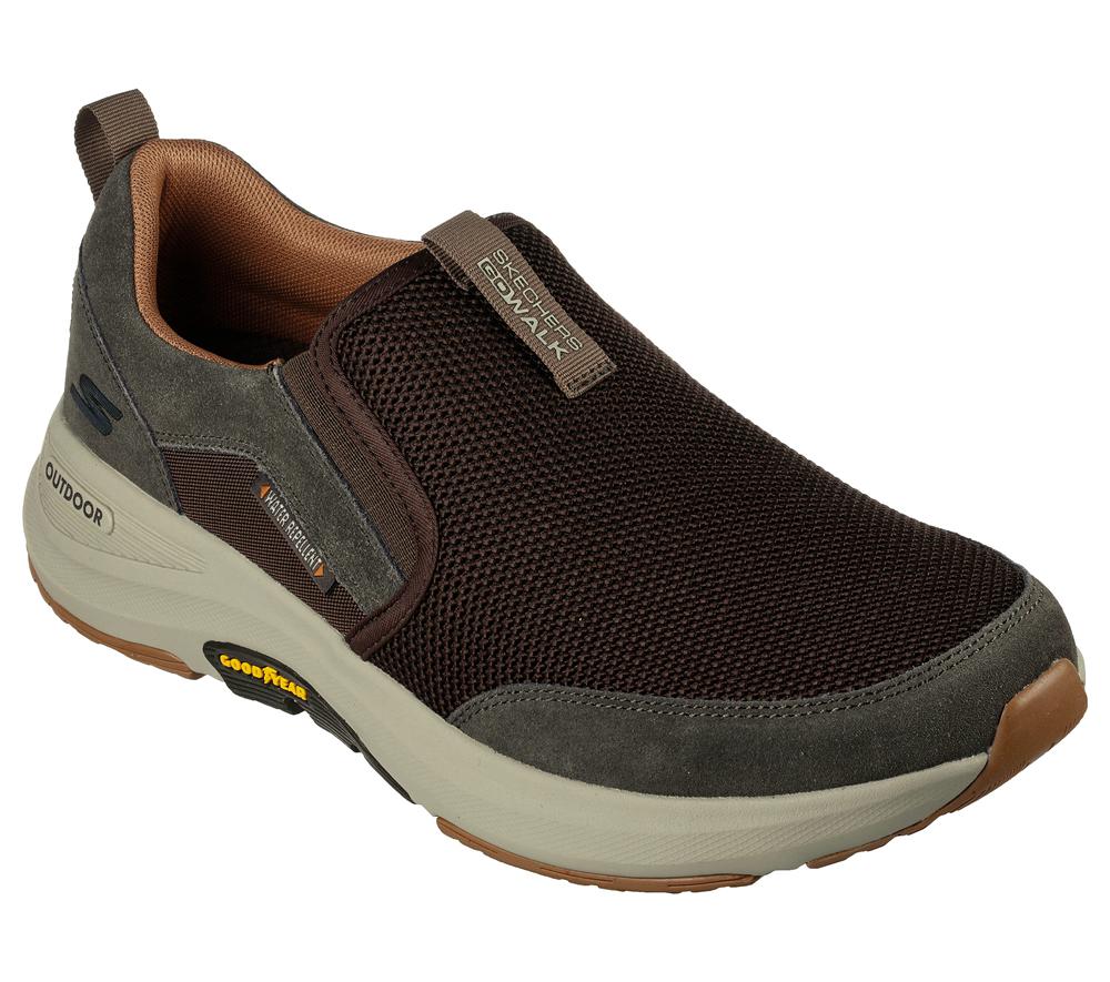 Men Skechers GOwalk Outdoor - Andes Slip On Shoes Brown  USA |  5304-JYCUG