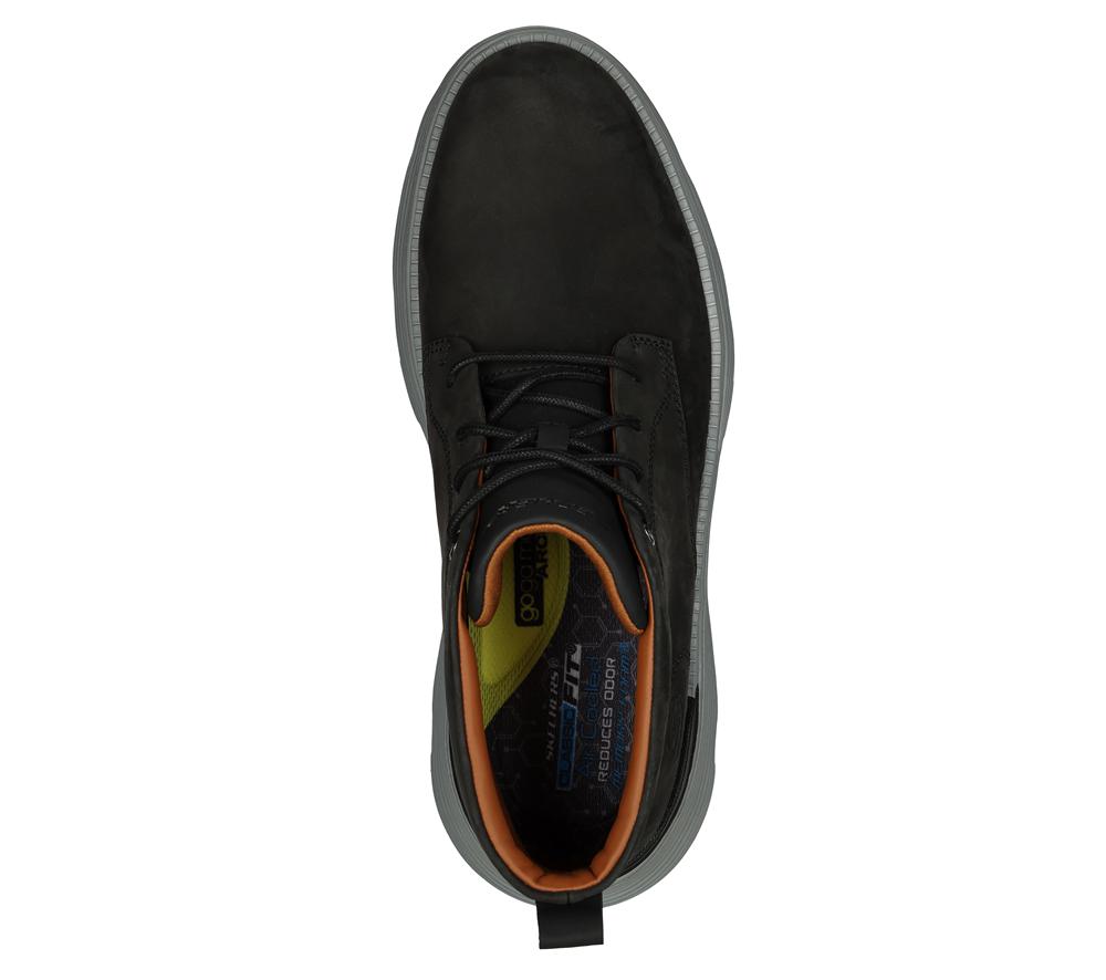 Men Skechers Garza - Fontaine Lace Up Black  USA |  5037-MABWF