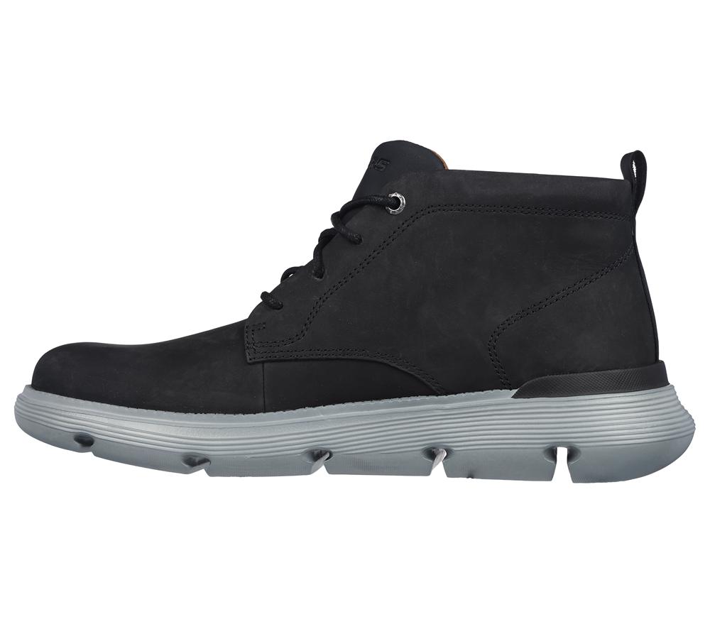 Men Skechers Garza - Fontaine Lace Up Black  USA |  5037-MABWF