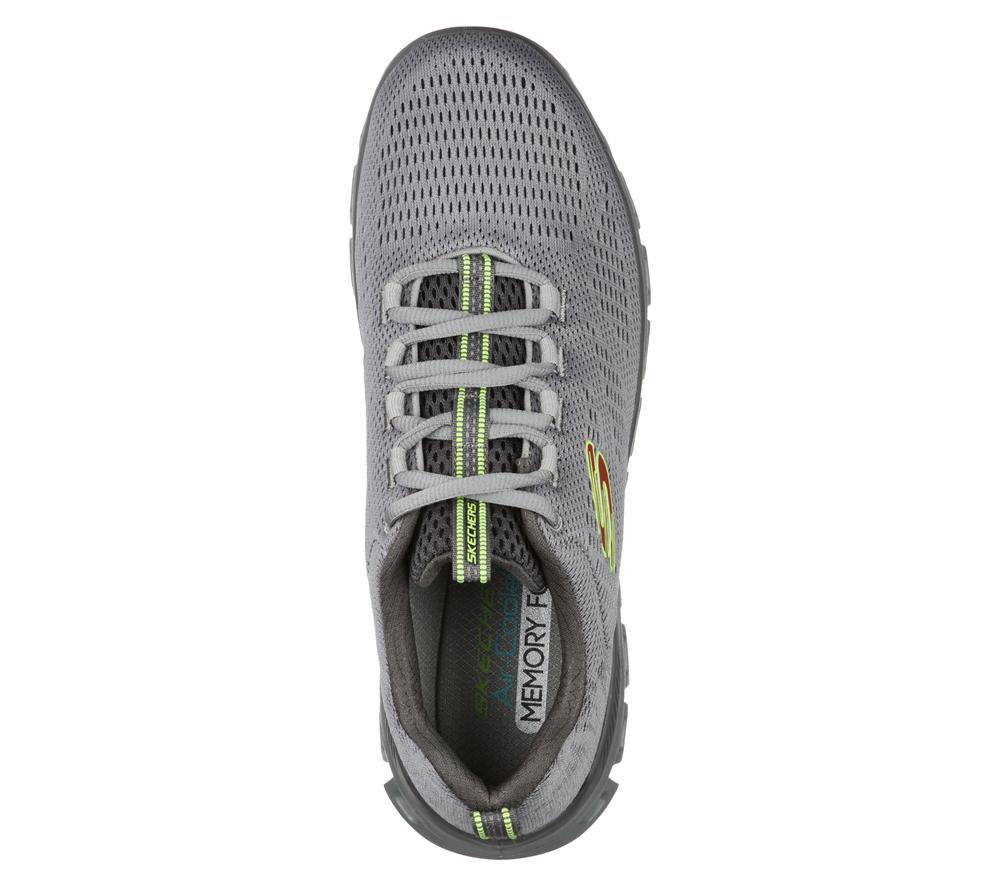 Men Skechers Glide-Step - Fasten Up Lace Up Grey  USA |  9475-HYFMU