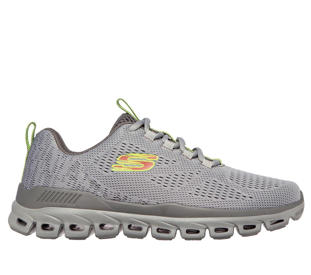 Men Skechers Glide-Step - Fasten Up Lace Up Grey  USA |  9475-HYFMU