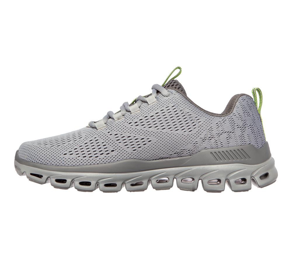 Men Skechers Glide-Step - Fasten Up Sneakers Grey  USA |  8326-HBGTQ
