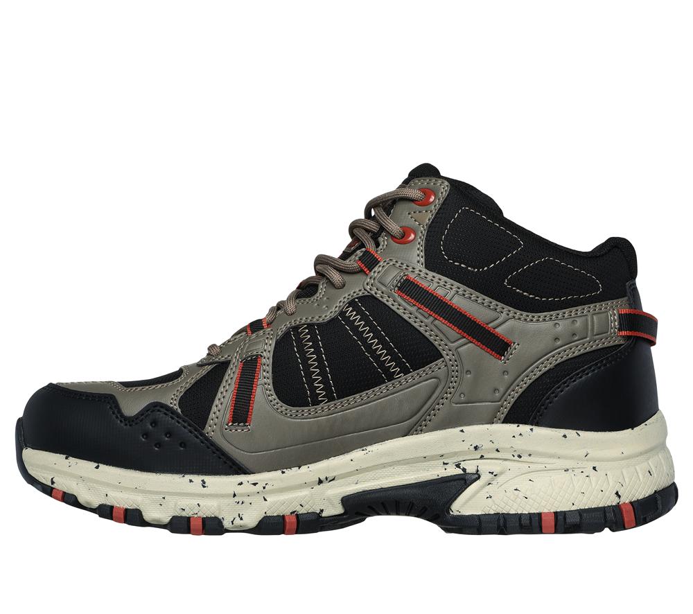Men Skechers Hillcrest - Cross Shift Lace Up Natural / Black  USA |  6549-XGFNL