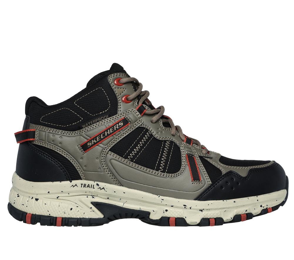 Men Skechers Hillcrest - Cross Shift Lace Up Natural / Black  USA |  6549-XGFNL