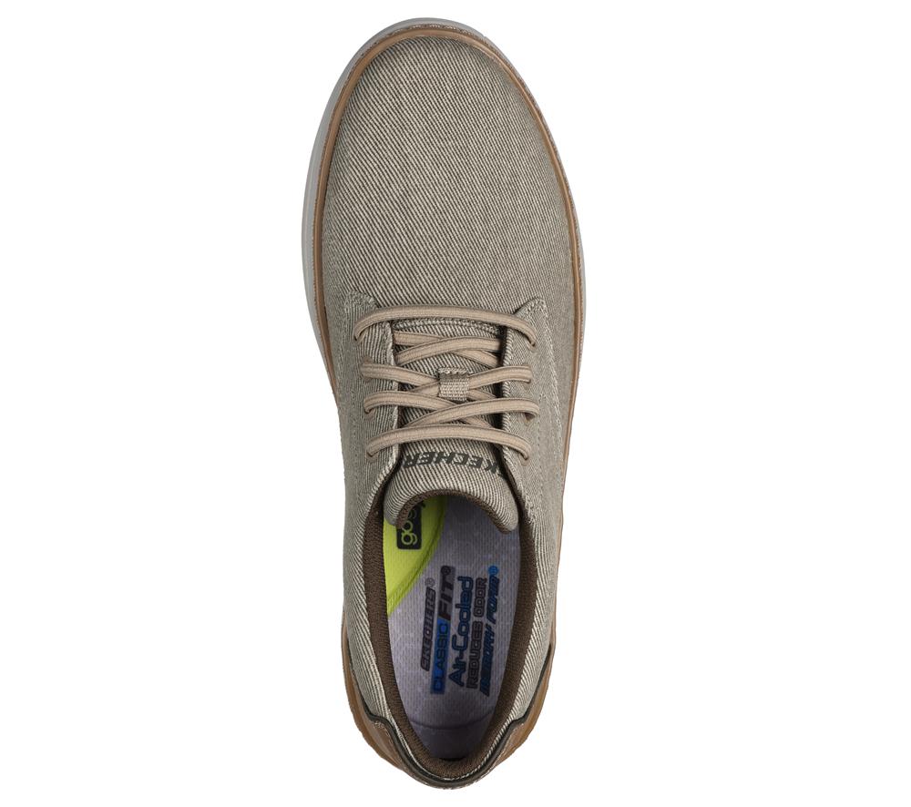 Men Skechers Hyland - Ratner Canvas Shoes Khaki  USA |  2964-XRHON
