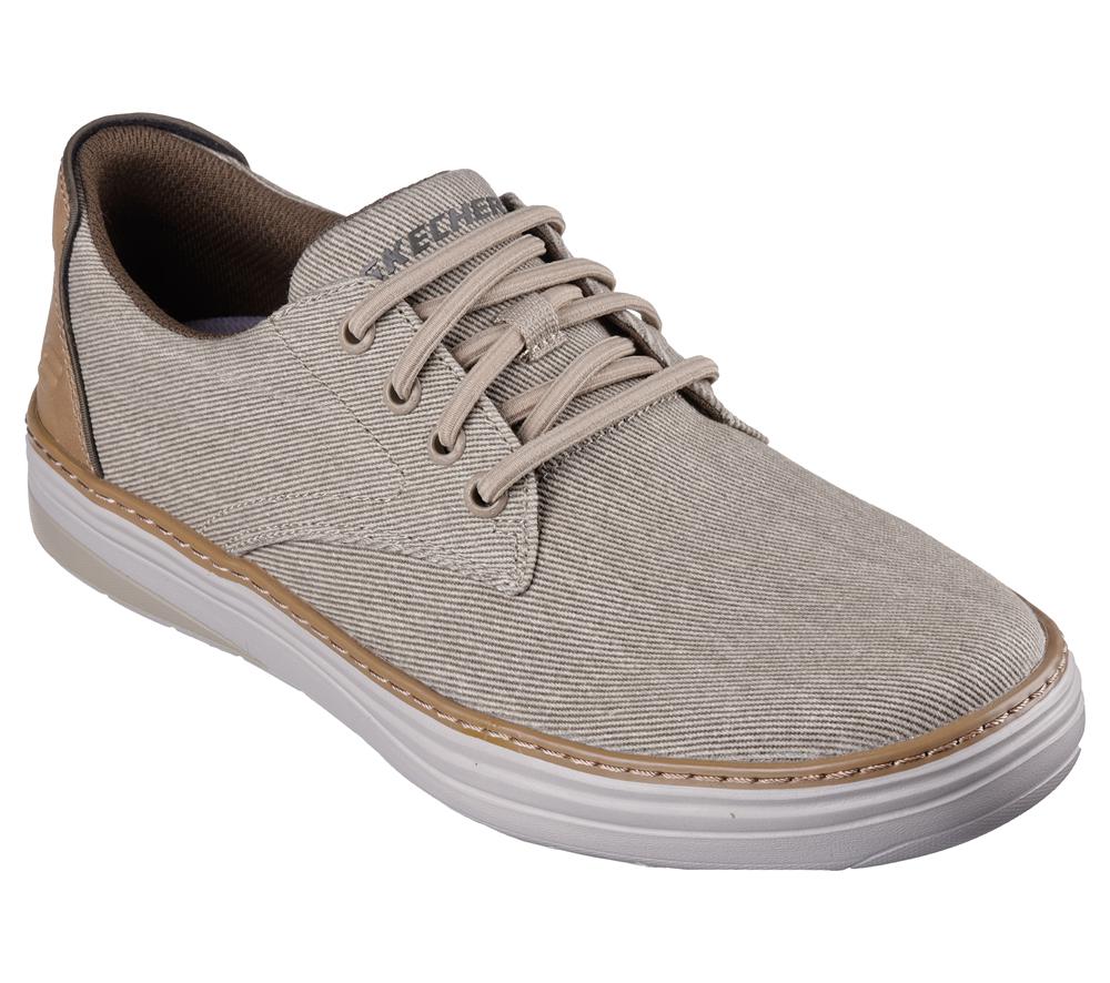Men Skechers Hyland - Ratner Canvas Shoes Khaki  USA |  2964-XRHON