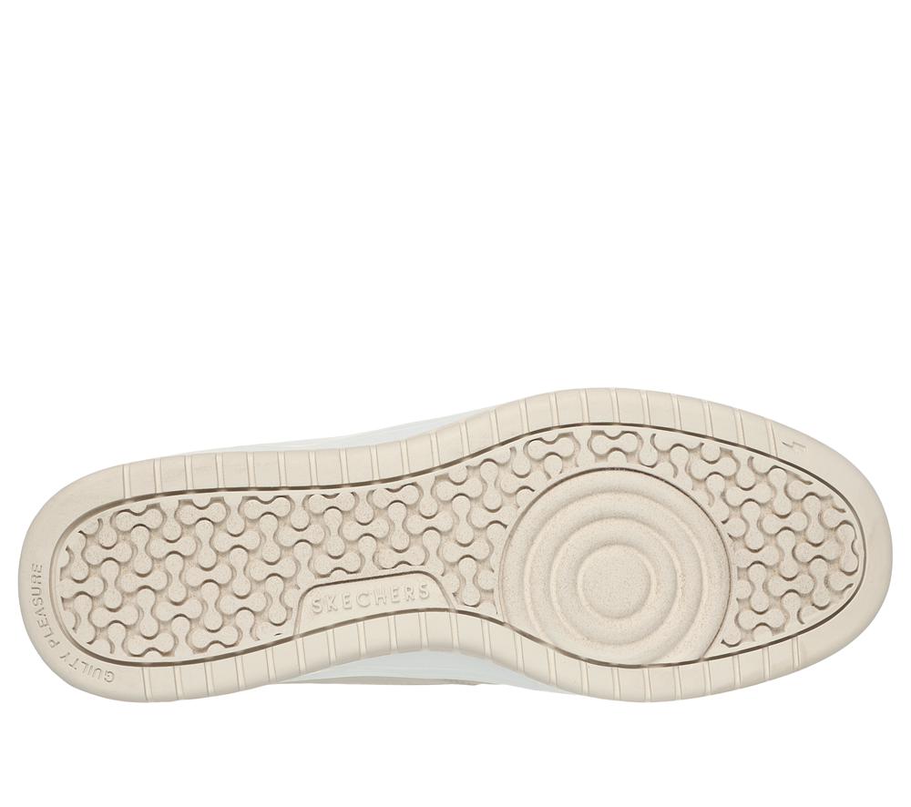 Men Skechers Koopa Court - Tiebreak Lace Up Off White  USA |  5136-RTLON