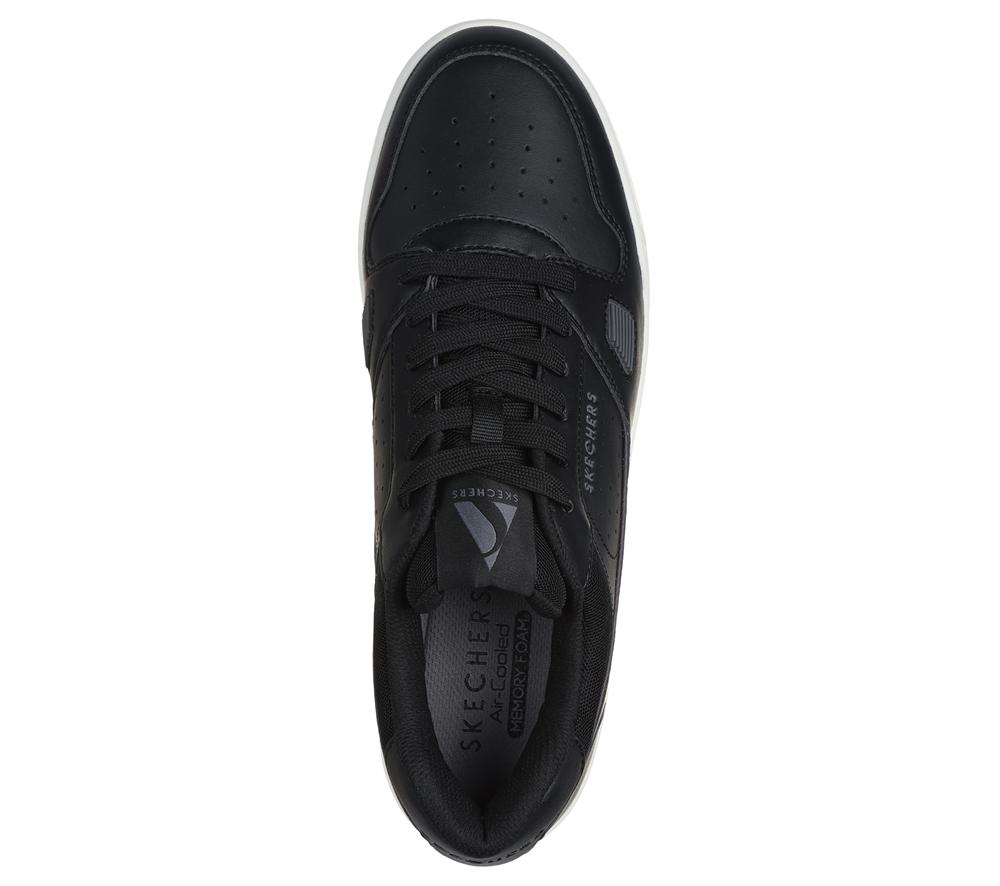 Men Skechers Koopa Court - Tiebreak Lace Up Black  USA |  5847-DKOUI