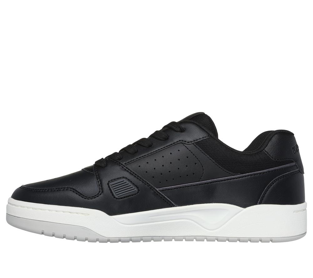 Men Skechers Koopa Court - Tiebreak Lace Up Black  USA |  5847-DKOUI