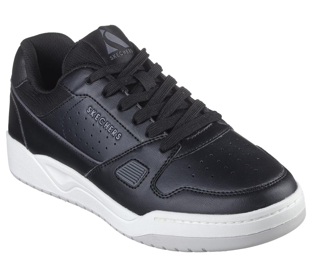 Men Skechers Koopa Court - Tiebreak Lace Up Black  USA |  5847-DKOUI