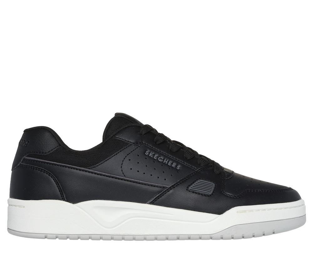 Men Skechers Koopa Court - Tiebreak Lace Up Black  USA |  5847-DKOUI